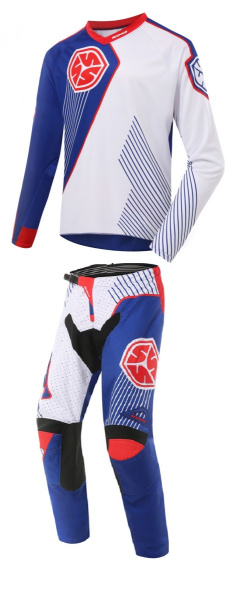 Scoyco Р048/T205 комплект кросс, бело-синий