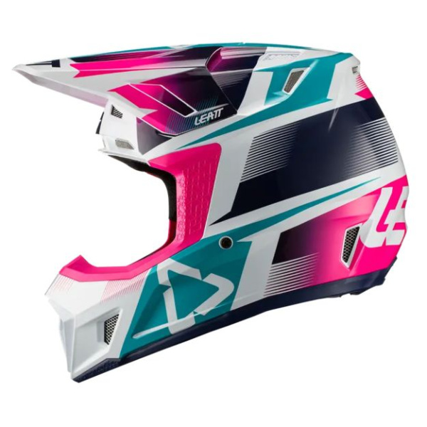Leatt Kit Moto 7.5 V21 Pink шлем кроссовый + Velocity 4.5 мотоочки