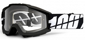 100% Accuri OTG Black Tornado/Clear Lens  мотоочки, черно-белый