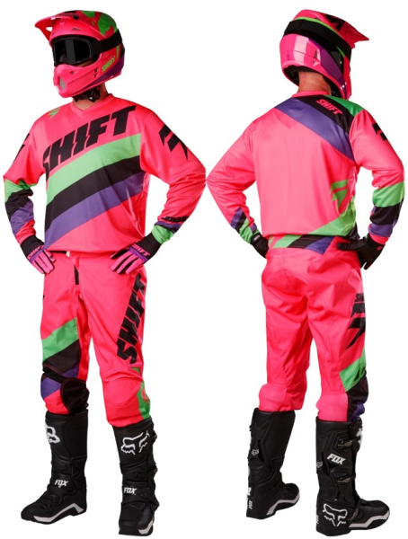 Shift Racing White Tarmac 2017 шлем кроссовый, черно-розовый