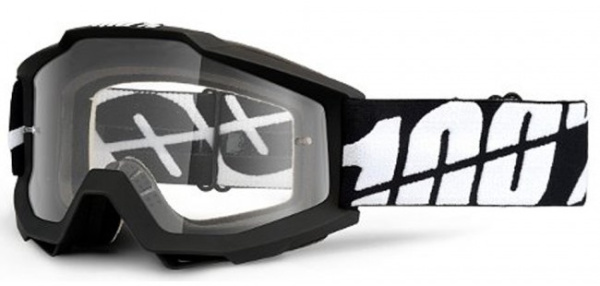 100% Accuri OTG Black Tornado/Clear Lens  мотоочки, черно-белый