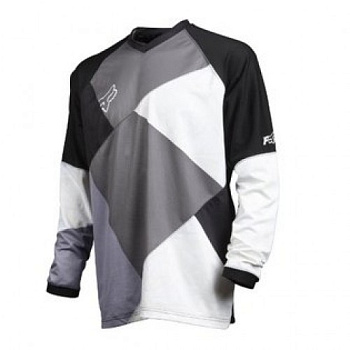 Fox Racing Freeride Aircool джерси, бело-серо-черный