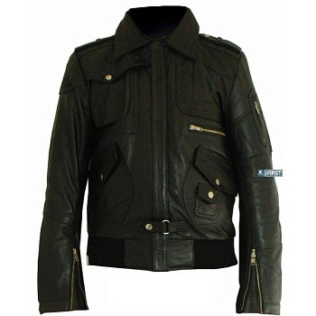 First M745CON Куртка мужская кожаная с темными заклепками