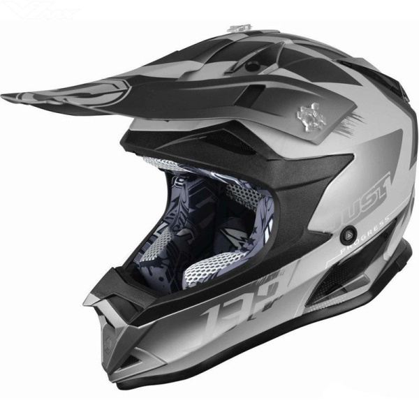 Just1 J32 PRO Kick шлем кроссовый, черно-серый