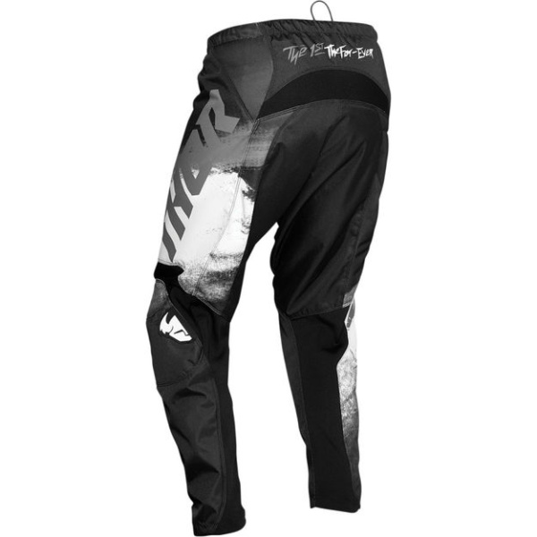 Thor Sector Vapor Black White, мотоштаны Thor Sector Vapor Black White, мотоштаны