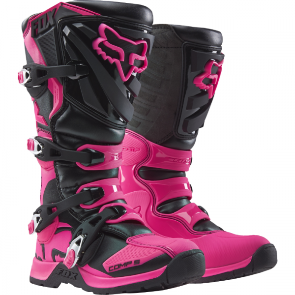 Fox Comp 5 Womens мотоботы женские, черно-розовый Fox Comp 5 Womens мотоботы женские, черно-розовый