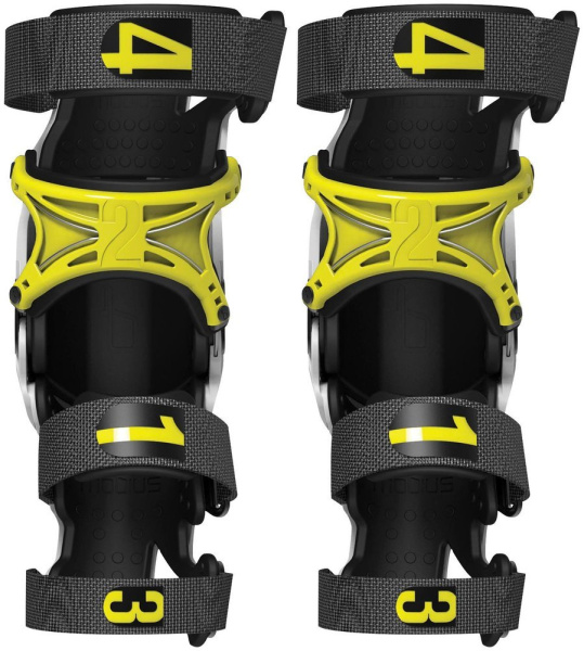 Mobius X8 Knee Brace наколенники, бело-черно-желтый Mobius X8 Knee Brace наколенники, бело-черно-желтый