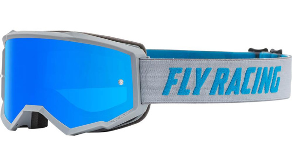 Fly Racing Zone 2020 мотоочки, серо-голубой, синяя зеркальная линза Fly Racing Zone 2020 мотоочки, серо-голубой, синяя зеркальная линза