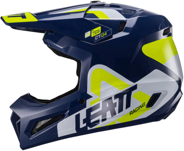 Leatt Kit Moto 3.5 V24 Blue шлем кроссовый + Velocity 4.5 мотоочки
