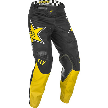 Fly Racing Kinetic Rockstar 2021 мотоштаны, желто-черный Fly Racing Kinetic Rockstar 2021 мотоштаны, желто-черный