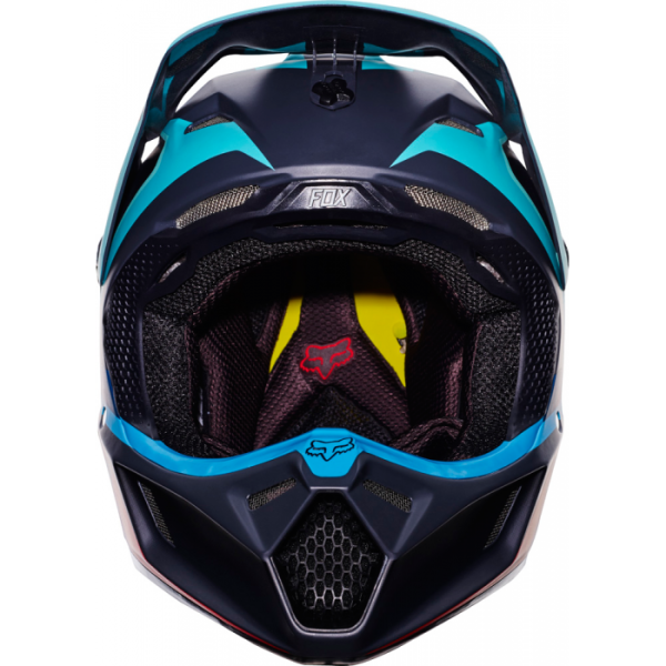 Fox Racing V3 Seca 2017 шлем кроссовый, черно-сине-красный