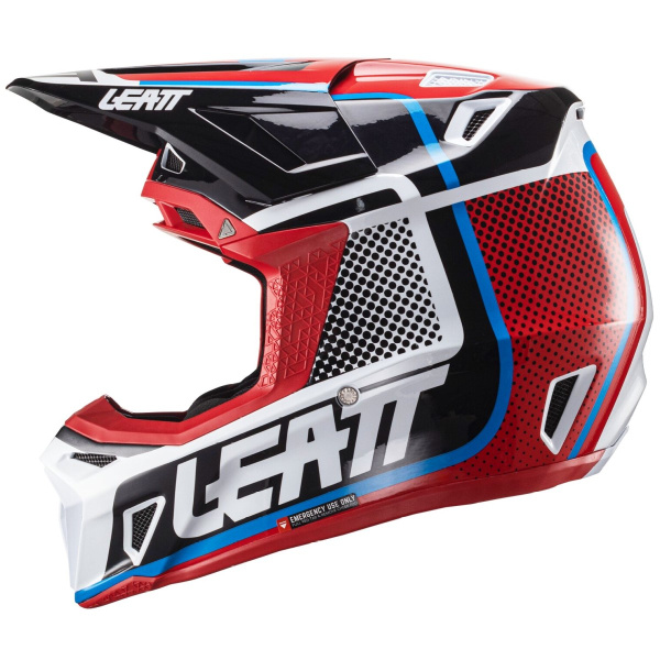 Leatt Kit Moto 8.5 V24 Red шлем кроссовый + Velocity 5.5 мотоочки