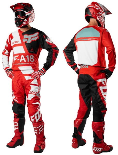 Fox Racing 180 Sayak Kids 2018 джерси детская, красно-бело-черный