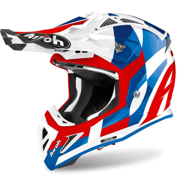 Airoh Aviator Ace Trick Blue Gloss шлем внедорожный Airoh Aviator Ace Trick Blue Gloss шлем внедорожный