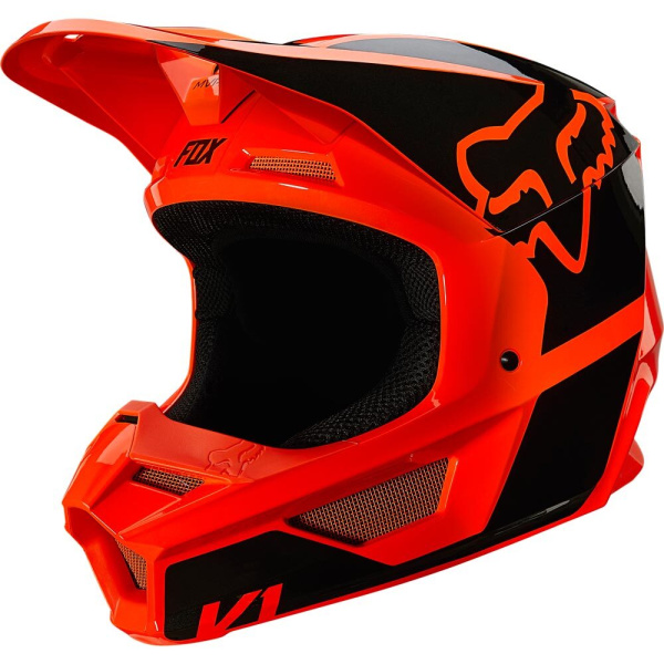 Fox Racing V1 Revn Flow Orange шлем кроссовый