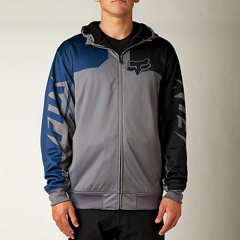 Fox Race Zip Fleece толстовка, серо-синий Fox Race Zip Fleece толстовка, серо-синий