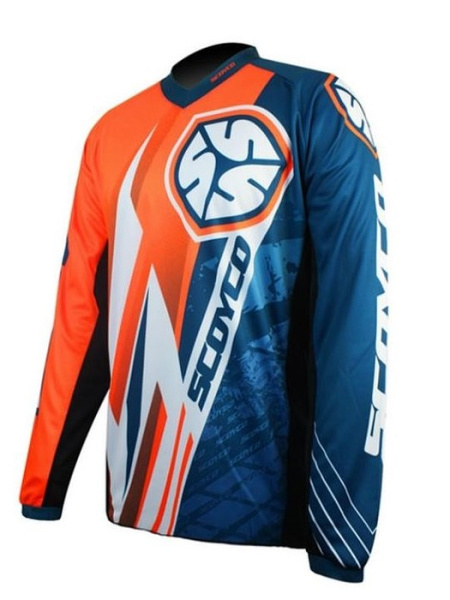 Scoyco T203 джерси, сине-бело-оранжевый