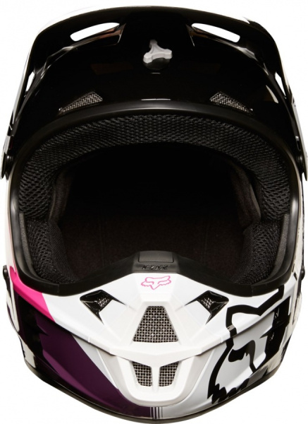 Fox Racing V1 Halyn 2018 шлем кроссовый, черно-малиново-белый