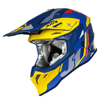 Just1 J39 Reactor Yellow-Blue шлем кроссовый
