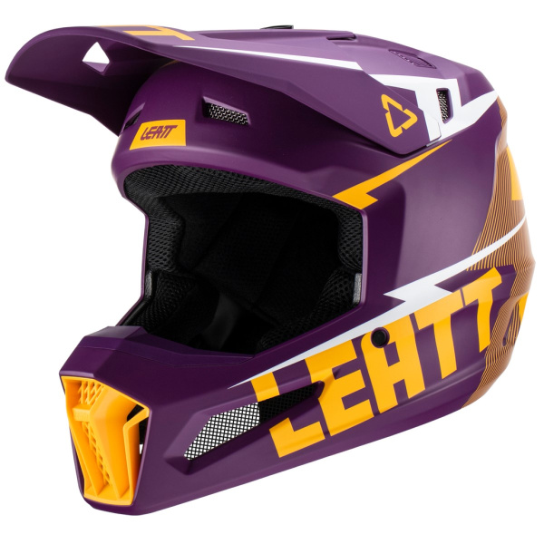 Leatt Kit Moto 3.5 Indigo шлем кроссовый + Velocity 4.5 мотоочки