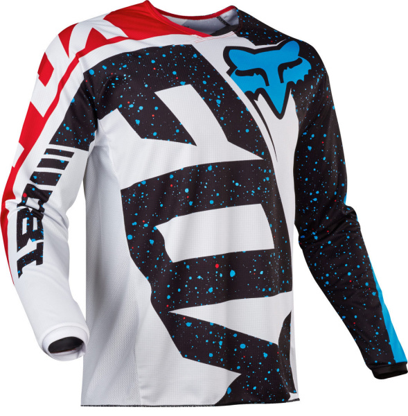 Fox Racing 180 Nirv джерси, бело-черно-красный