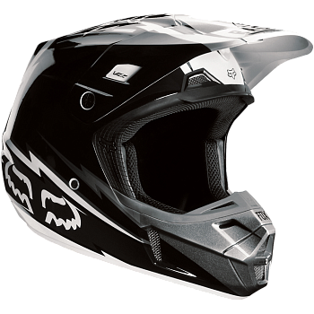 Fox Racing V2 Giant шлем кроссовый, черно-белый