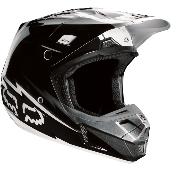 Fox Racing V2 Giant шлем кроссовый, черно-белый