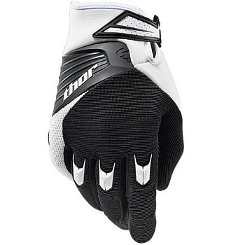 Thor Static мотоперчатки, черно-белый