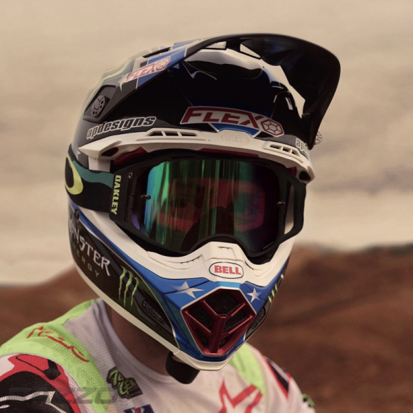 Oakley Airbrake E.Tomac Camo Army Blues / Prizm MX мотоочки зеленая линза (OO7046-83)