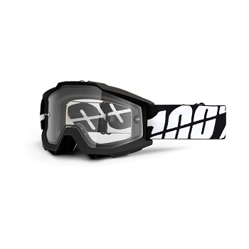 100% Accuri Enduro Black Tornado мотоочки, черный, двойная линза
