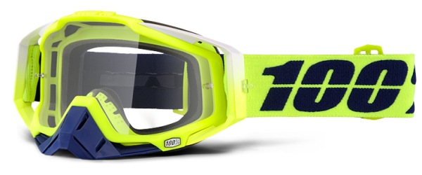 100% Racecraft Tanaka Clear Lens  мотоочки, салатовый