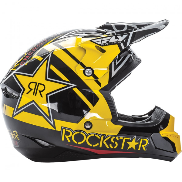 Fly Racing Kinetic Pro Rockstar шлем кроссовый, черно-желтый Fly Racing Kinetic Pro Rockstar шлем кроссовый, черно-желтый
