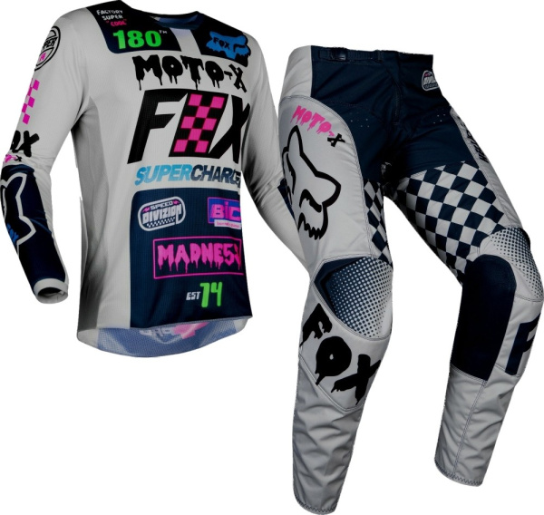Fox Racing 180 Czar Kids 2019 комплект детский, сине-серый