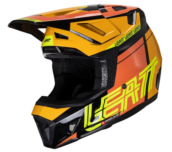 Leatt Kit Moto 7.5 V24 Citrus шлем кроссовый + Velocity 4.5 мотоочки