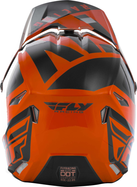 Fly Racing Elite Vigilant шлем кроссовый подростковый, оранжево-черный