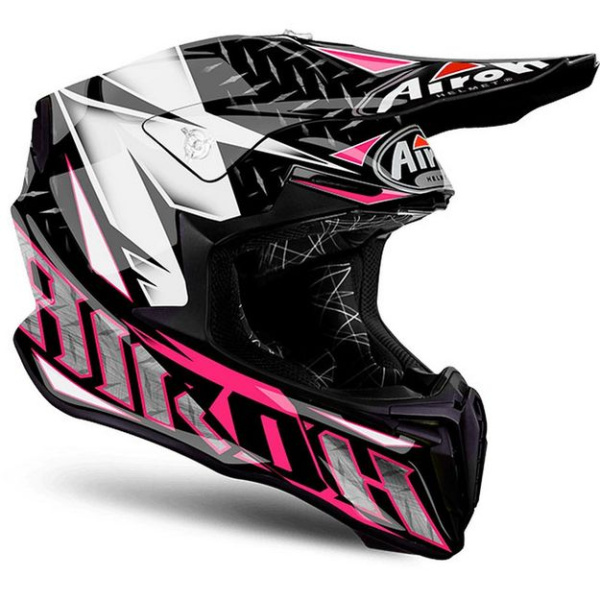 Airoh Twist шлем внедорожный, черно-розовый