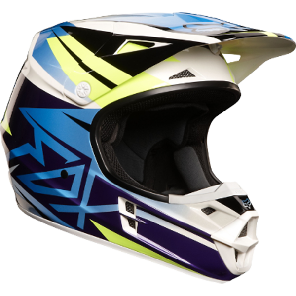 Fox Racing V1 Costa шлем кроссовый, желто-синий