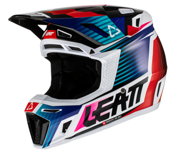Leatt Kit Moto 8.5 V22 Royal шлем кроссовый + Velocity 5.5 мотоочки