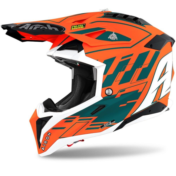Airoh Aviator 3 Rampage Orange Matt шлем внедорожный Airoh Aviator 3 Rampage Orange Matt шлем внедорожный