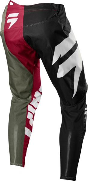 Shift White Tarmac 2018 мотоштаны, черно-зелено-красный