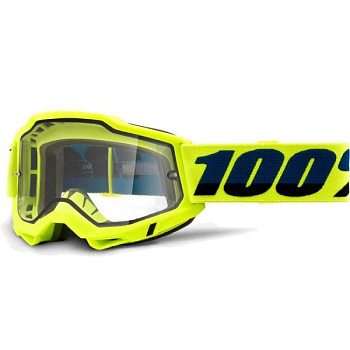 100% Accuri 2 Enduro Fluo Yellow / Clear Dual Lens мотоочки