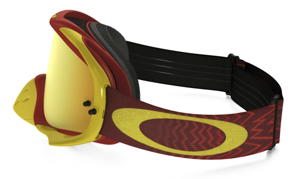 Oakley Crowbar Shockwave 24K Iridium мотоочки, красно-желтый, желтая линза