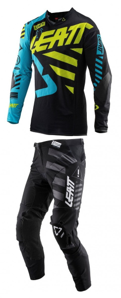 Leatt GPX 5.5 2019 комплект, черно-желто-голубой