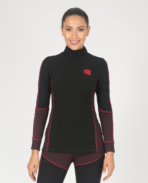 Hyperlook Siberia термобелье зимнее женское, джемпер, коричнево-черный