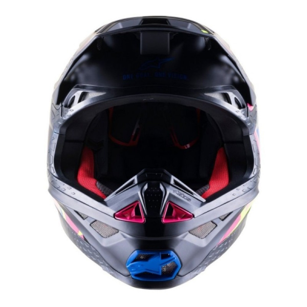 Alpinestars Supertech S-M8 Echo Black/Blue/Yellow шлем кроссовый