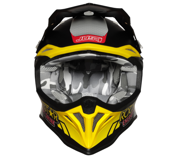 Just1 J39 Rockstar шлем кроссовый, черно-бело-желтый Just1 J39 Rockstar шлем кроссовый, черно-бело-желтый