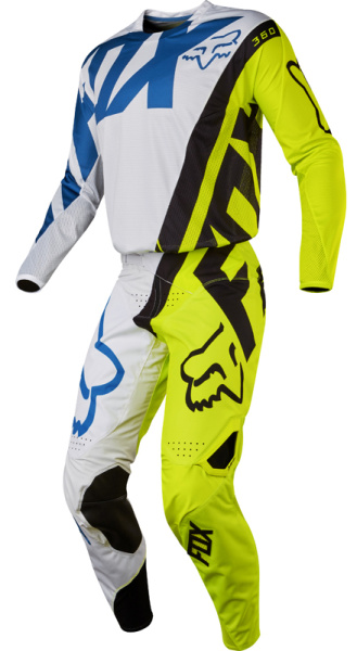 Fox Racing 360 Creo 2017 комплект, бело-желтый