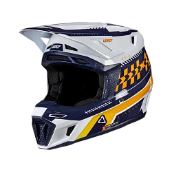 Leatt Kit Moto 8.5 V26 Orange шлем кроссовый + Velocity 5.5 мотоочки