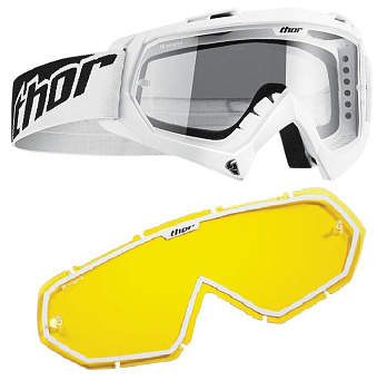 Thor Enemy White комплект кросс с желтой линзой, белый