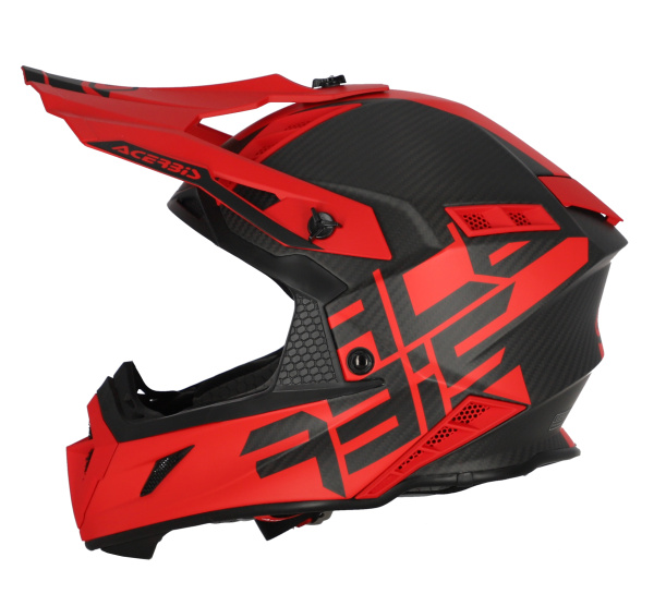 Acerbis Steel Carbon Red шлем внедорожный
